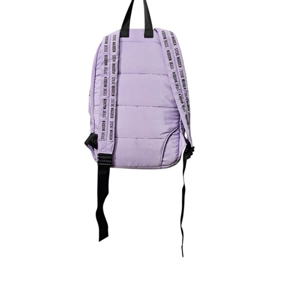 Steve Madden Bariaa Wild Nylon Padded Large Satchel Purple Backpack - Picture 7 of 12